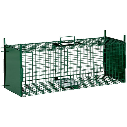 Live trap for martens & rats, double door, steel, 80cm
