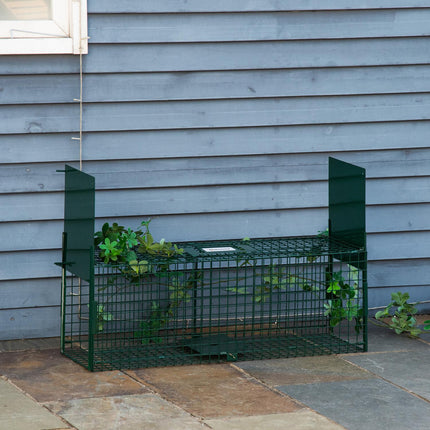 Live trap for martens & rats, double door, steel, 80cm