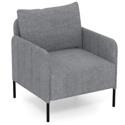 Living Room Armchair with Adjustable Foot Pads, Gray, 73x79x79 cm