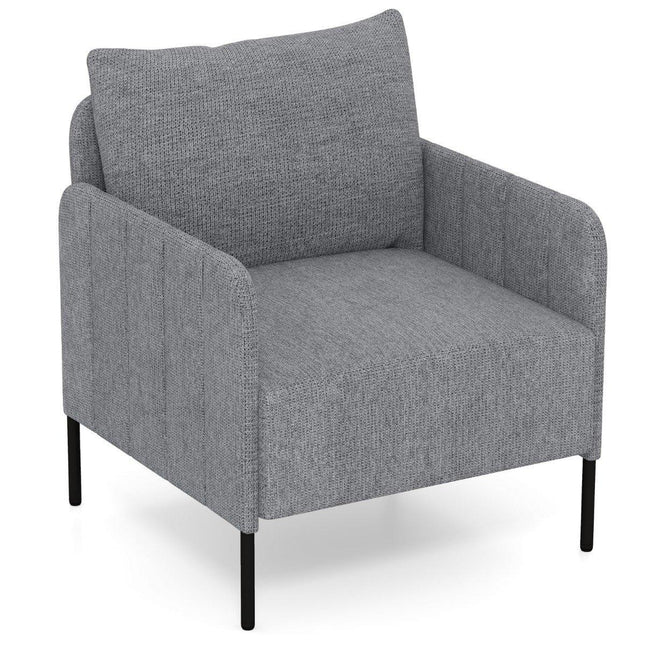 Woonkamerfauteuil met verstelbare voetkussens, grijs, 73x79x79 cm