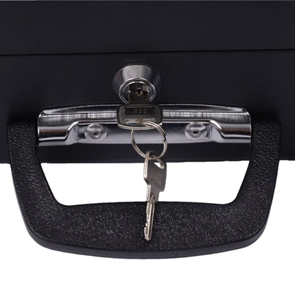 Lockable Cash Box with Removable Insert, Iron, 8 Coin Slots