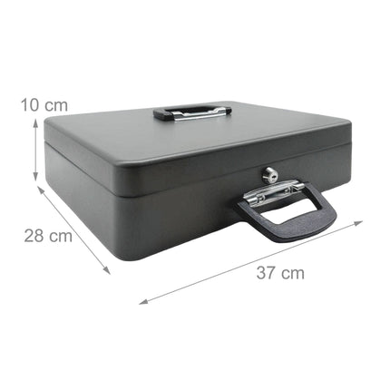 Lockable Iron Cash Box with Removable Insert