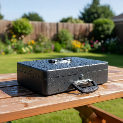 Lockable Iron Cash Box with Removable Insert