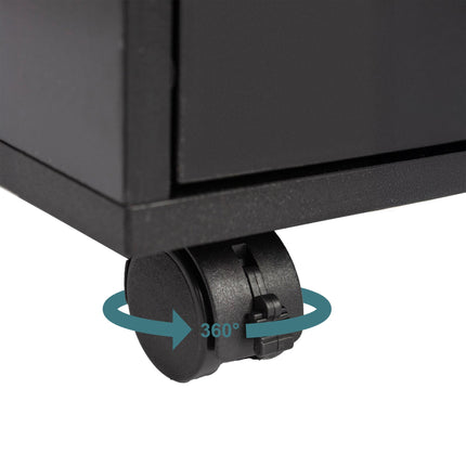 Lockable Mobile Pedestal with Drawer and Compartment