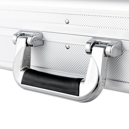 Lockable Silver Gun Case with Foam Insert