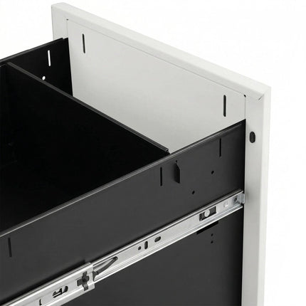 Lockable Steel Rolling File Cabinet, 3 Drawers