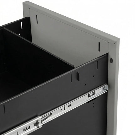 Lockable Steel Rolling File Cabinet, 3 Drawers