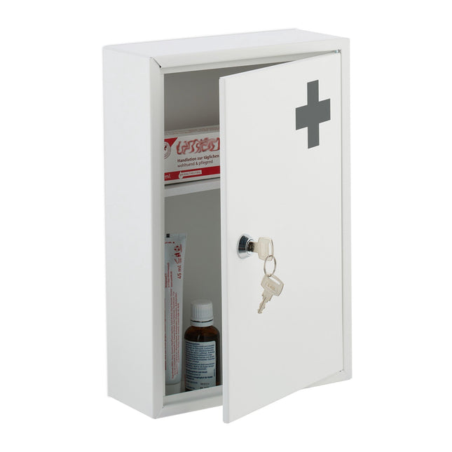 Lockable medicine cabinet