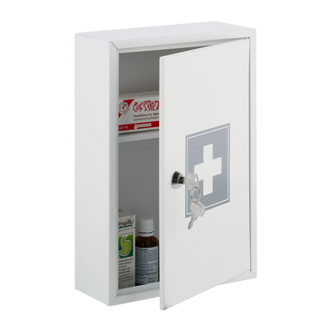 Lockable medicine cabinet
