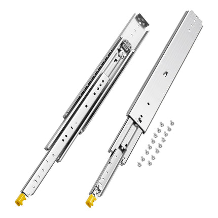 Locking Drawer Slides, 22 In, 500 Lb, Side Mount Pair