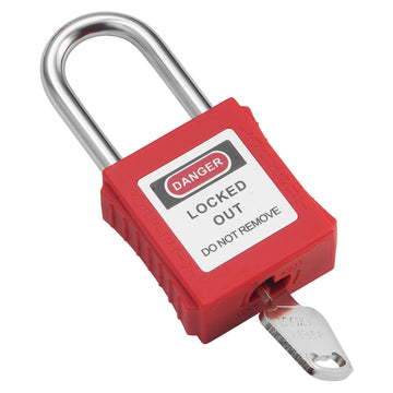 Lockout Tagout Padlock Set, 10 Red, 2 Keys Each, OSHA