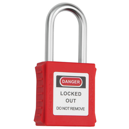 Lockout Tagout Padlock Set, 10 Red, 2 Keys Each, OSHA