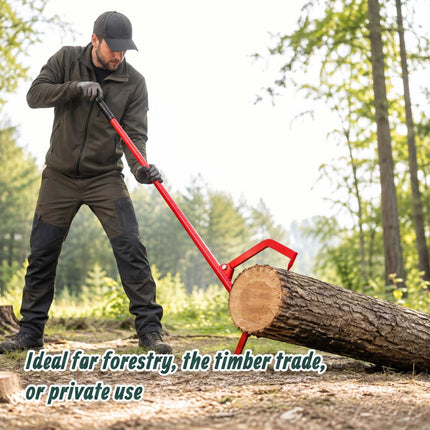 Log Lifter with Swivel Hook, Steel, Red/Black
