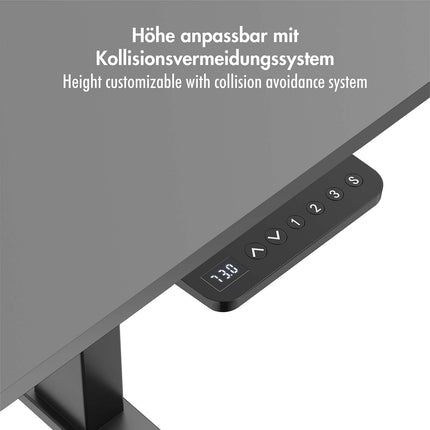 LogiLink Electric Height-Adjustable Desk Frame, Single Motor, Black, Frame Only