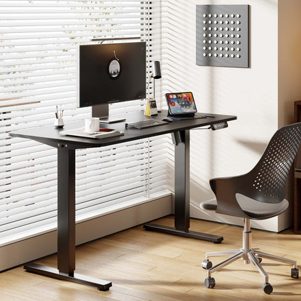 LogiLink Electric Height-Adjustable Desk Frame, Single Motor, Black, Frame Only