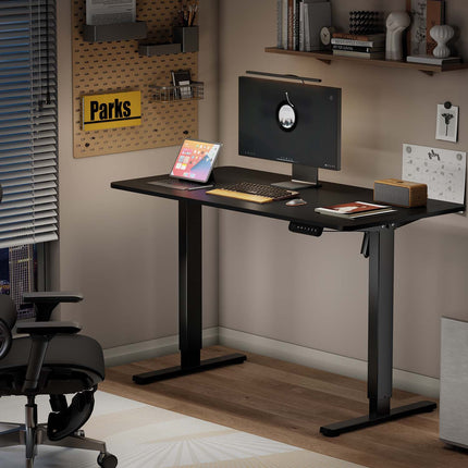 LogiLink Electric Height-Adjustable Desk Frame, Single Motor, Black, Frame Only