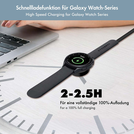 LogiLink Magnetic Charger for Galaxy Watch 3–8, Active 1/2, Ultra, USB-C, Black
