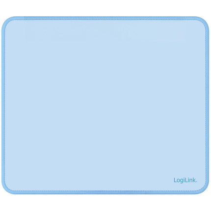 LogiLink Mouse Pad 22 x 25 cm with Non-Slip Rubber Base, Blue, Microfibre