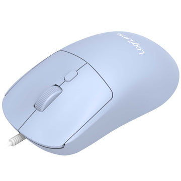 LogiLink Optical Kids USB Mouse with 1200–2400 DPI, Blue, USB-A, 150 cm Cable