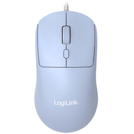 LogiLink Optical Kids USB Mouse with 1200–2400 DPI, Blue, USB-A, 150 cm Cable