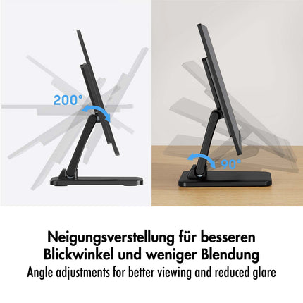 LogiLink Touchscreen Stand for 17–27 Inch Screens, Up To 6.5 kg, Black