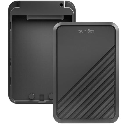 LogiLink USB-C Enclosure for 2.5" SATA HDD/SSD Up To 10 TB, 5 Gbps, Black