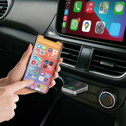LogiLink Wireless CarPlay and Android Auto Adapter, Bluetooth 5.0, Black