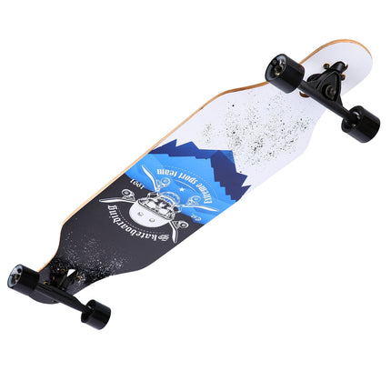 Longboard – Skull Design, Wood Deck