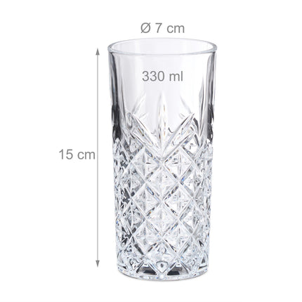 Long drink glass 6-pack