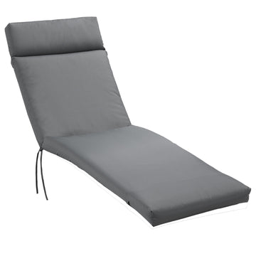 Dark gray garden chair cushion - 196 x 55 x 8 cm