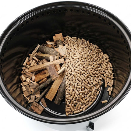 Low-Smoke Fire Bowl & Grill, Steel, Black, 46x52 cm