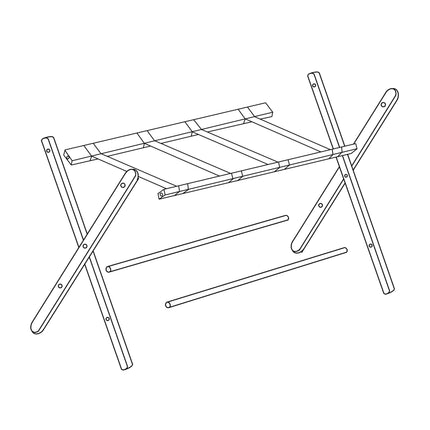 Luggage bench wood