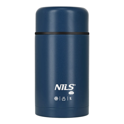 Lunch Thermos 1000ml, Blue, Insulated Flask