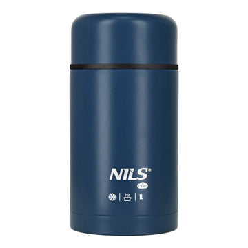 Lunch Thermos 1000ml, Blue, Insulated Flask
