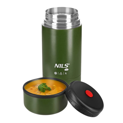 Lunch Thermos 1000ml, Green, Insulated Flask