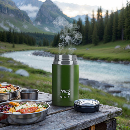 Lunch Thermos 1000ml, Green, Insulated Flask