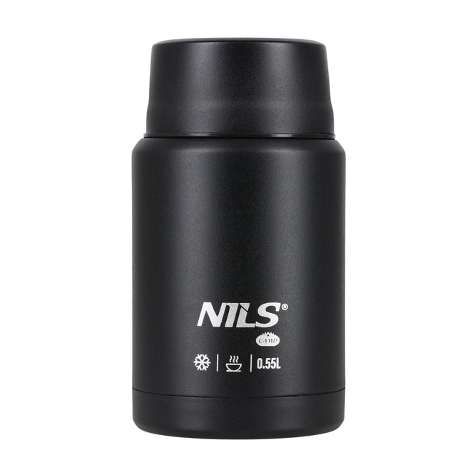Lunch Thermos 550ml, Black, Stainless Steel
