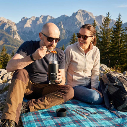 Lunch Thermos 550ml, Black, Stainless Steel