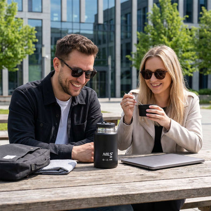 Lunch Thermos 550ml, Black, Stainless Steel