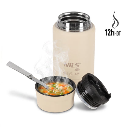 Lunch Thermos 550ml Stainless Steel, Leak-Proof