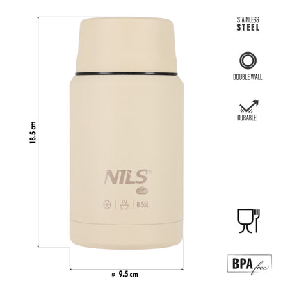 Lunch Thermos 550ml Stainless Steel, Leak-Proof