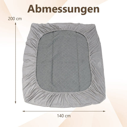 Luxury Mattress Protector, Deep Pocket, Grey, 140x200 cm