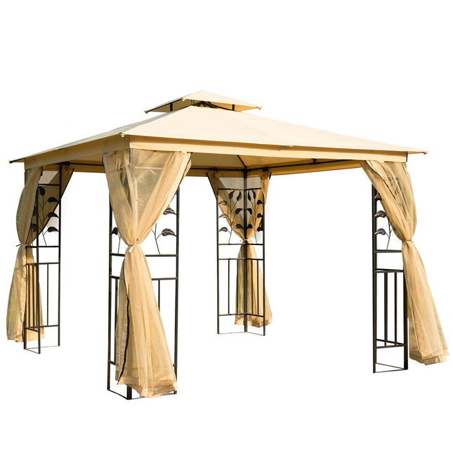3x3m Beige garden pavilion tent - durable party tent