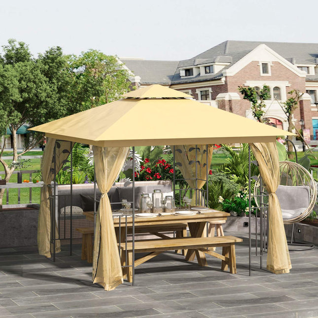 3x3m Beige garden pavilion tent - durable party tent