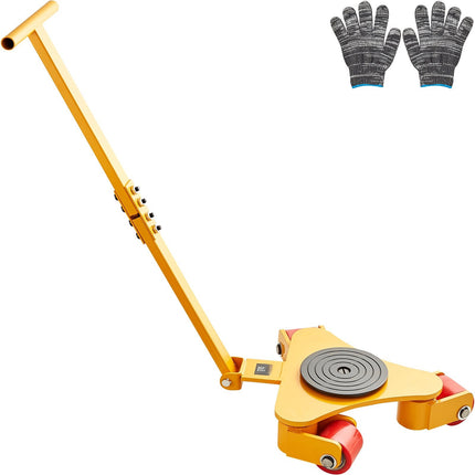 Machinery Skate Dolly, 3 Ton, Handle, 360 PU Wheels