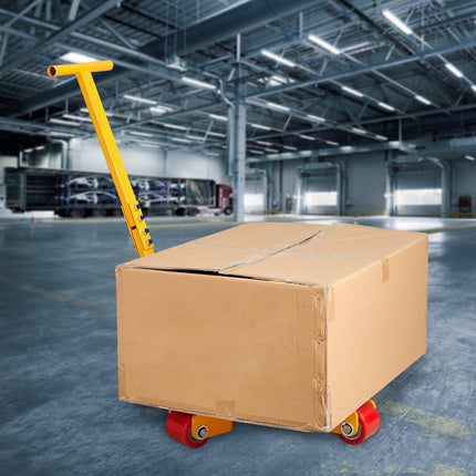 Machinery Skate Dolly, 3 Ton, Handle, 360 PU Wheels