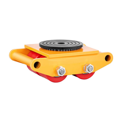 Machinery Skate Dolly 6 Ton, 4 PU Wheels, 360 Swivel