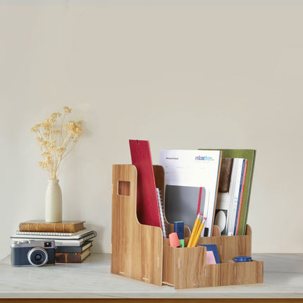 Magazine and tool box with 3 compartments