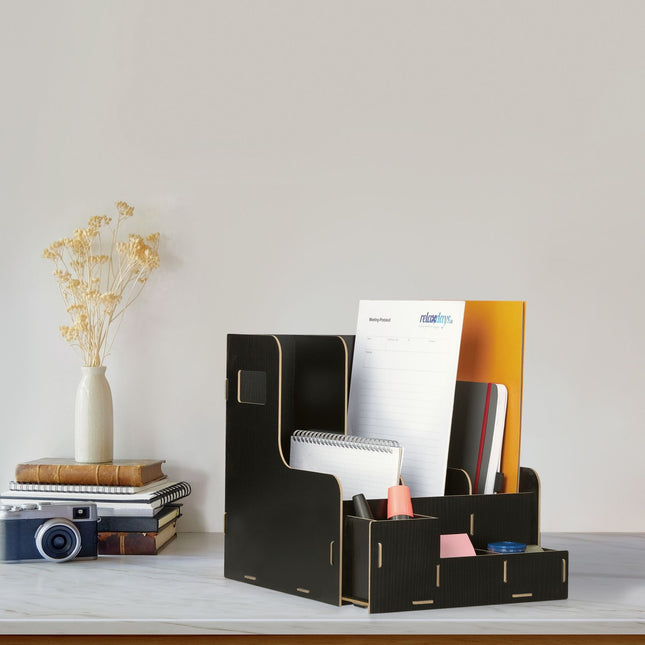 Magazine and tool box with 3 compartments
