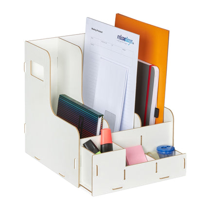 Magazine and tool box with 3 compartments